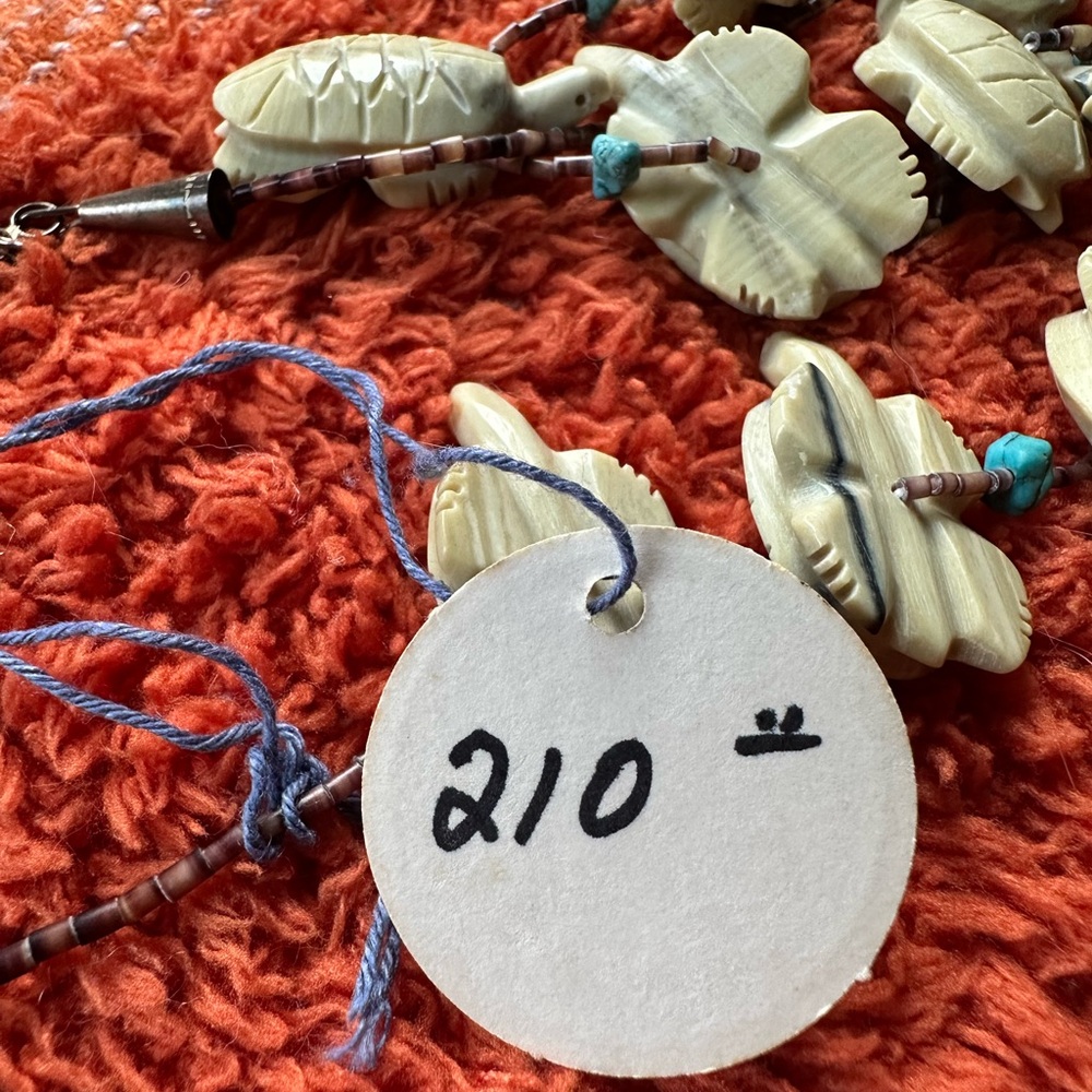 Zuni Stone Fetish necklace carved stone vintage - Picture 5 of 8
